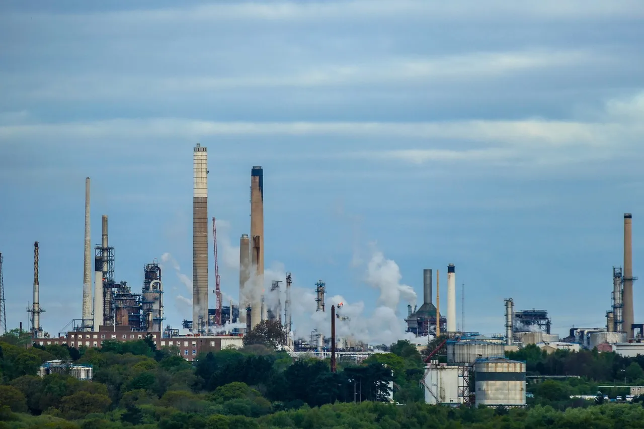 An oil refinery