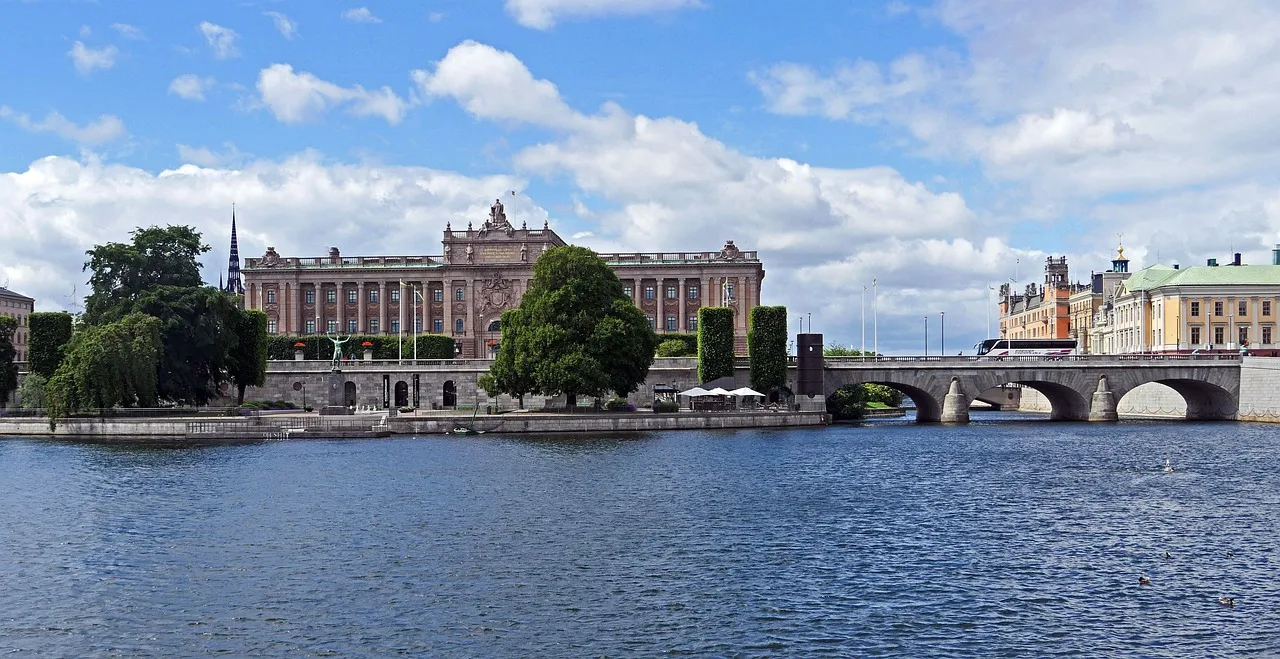 Helgeandsholmen, home of the Swedish parliament, in Stockholm