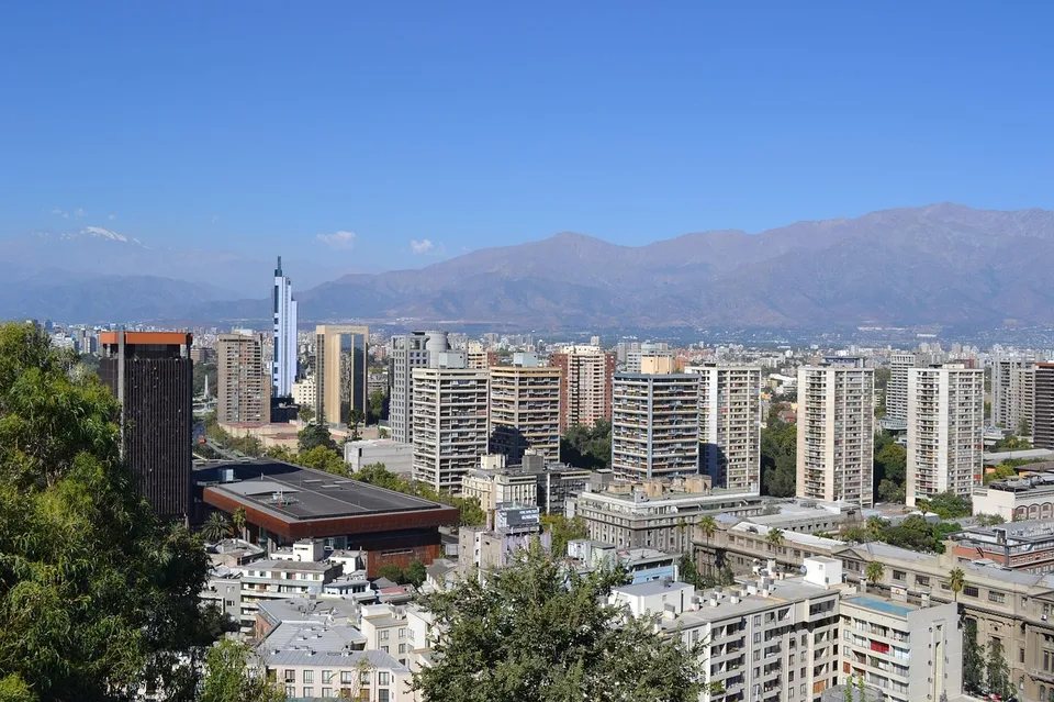 A city skyline in Latin America