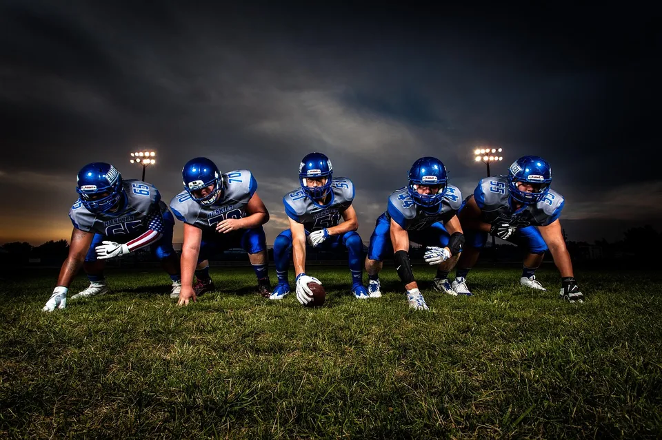 An American football game